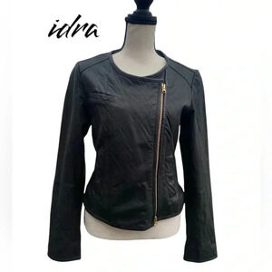 Idra for Anthropologie genuine leather moto jacket SZ small